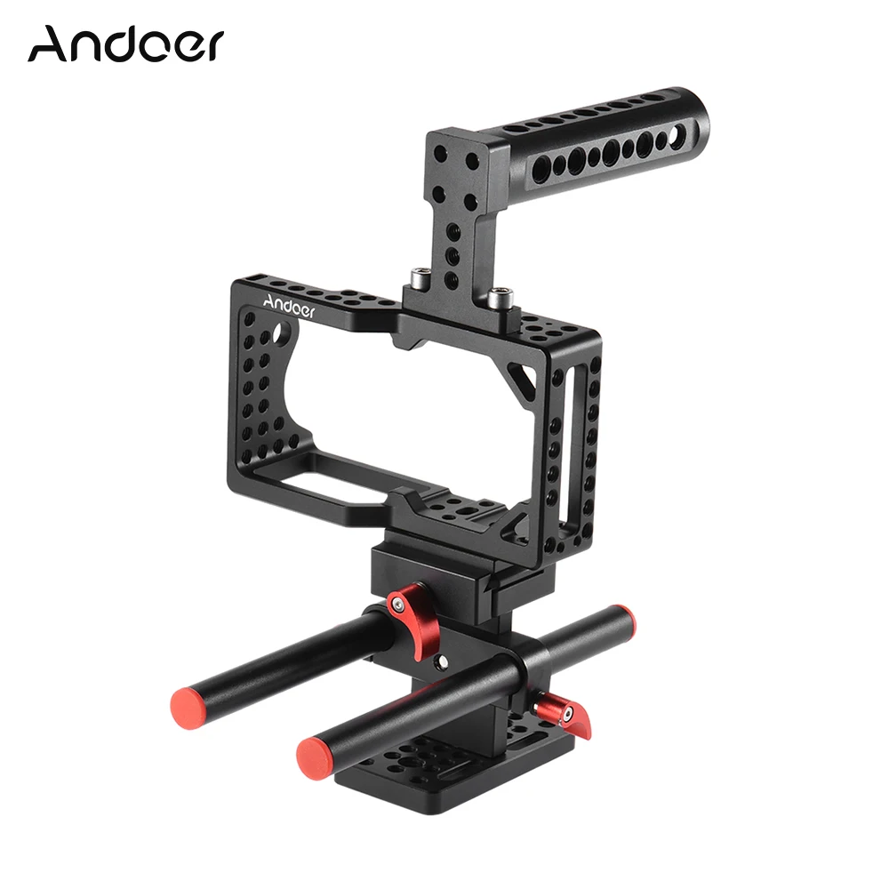 Другое Камера andoer Cage Rig защитное устройство-стабилизатор с верхней ручкой база 15 мм стержни для камера bmpcc для крепления фотоаксессуаров - Цвет: Другое