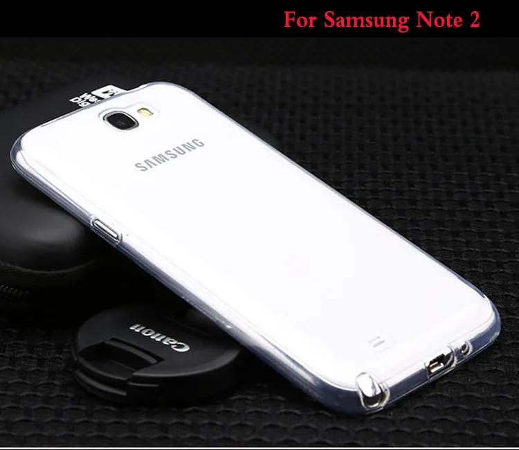 Чехол для Samsung Galaxy Note 2 NOTE2 N7100 3 4 5 прозрачный мягкий чехол из ТПУ задней панели