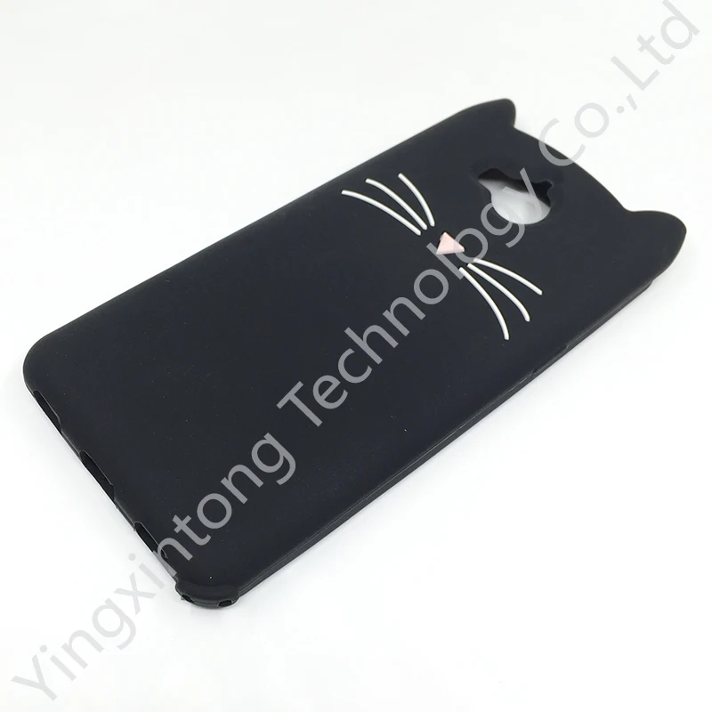 3D милый розовый черный чехол с бородой и котом для Huawei Y5 II 2017 2018 Prime Y6 2019 P40 P30 P20 Lite P