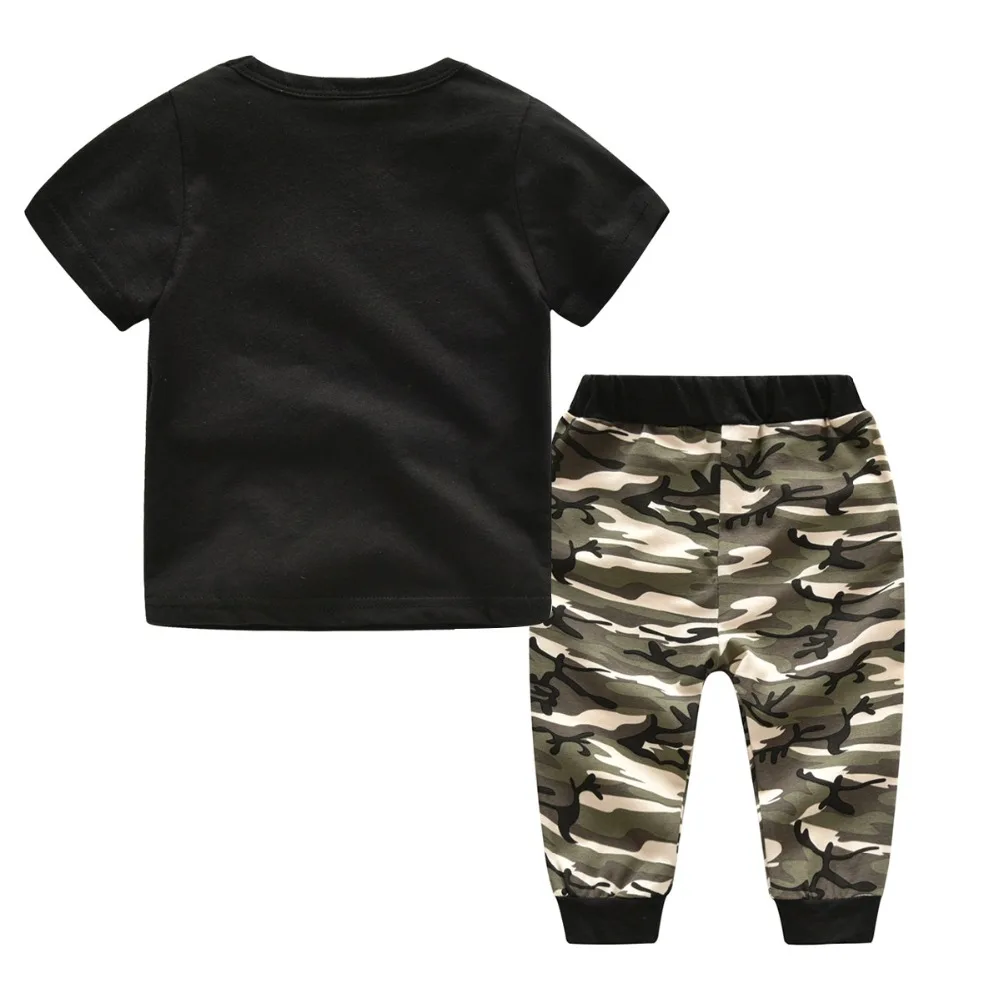 Комплект одежды для маленьких мальчиков Новинка лета 2019 мини-топы с принтом Босс