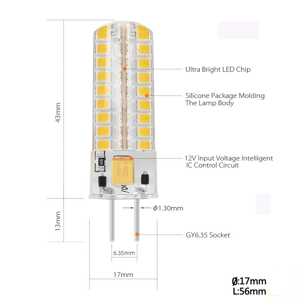100 шт. светодиодная силиконовая лампа кукуруза 7 Вт 72SMD 2835|corn lamp|led corn lampled |
