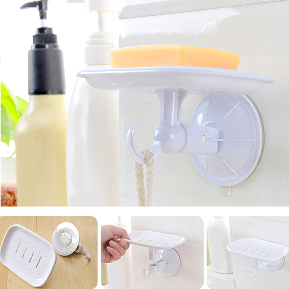 Container Waterfall Drain Box Case Tray Wall Soap Holder Storage Suction Durable | Обустройство дома