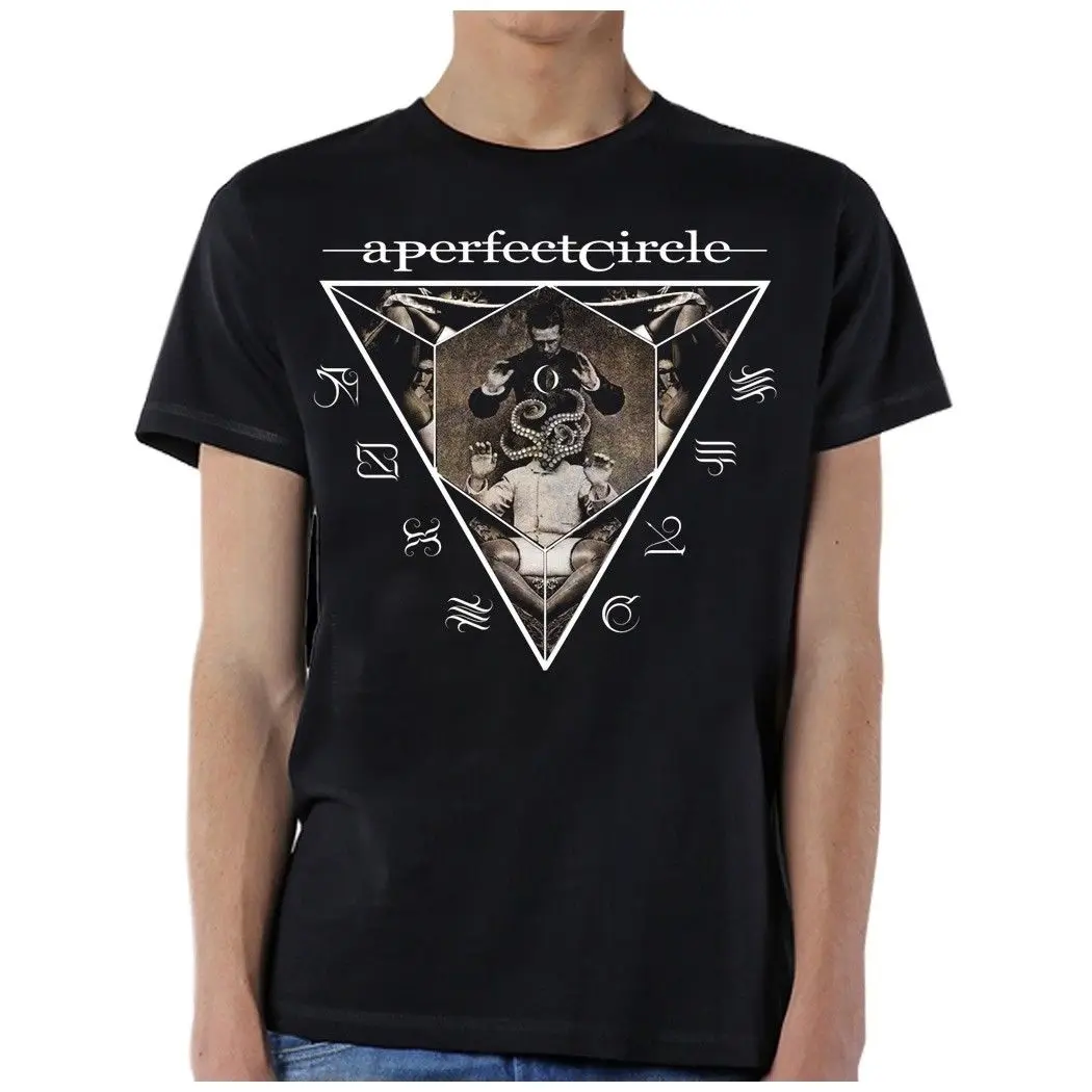 A Perfect Circle Outsider Men's Black T-Shirt Newest 2018 Fashion Stranger Things T Shirt Men White O Neck Cotton | Мужская одежда