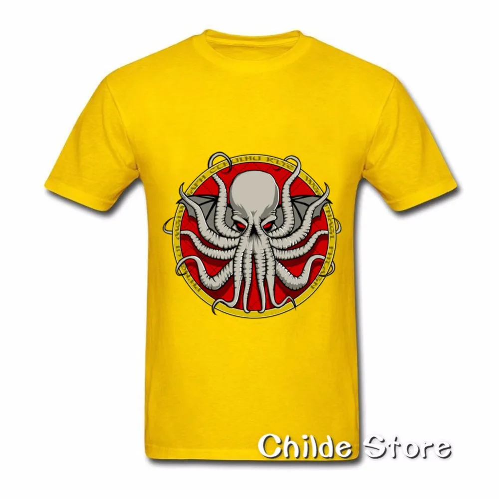 Новый фирменный дизайн креативная Мужская футболка Cthulhu Seal из мягкого хлопка с
