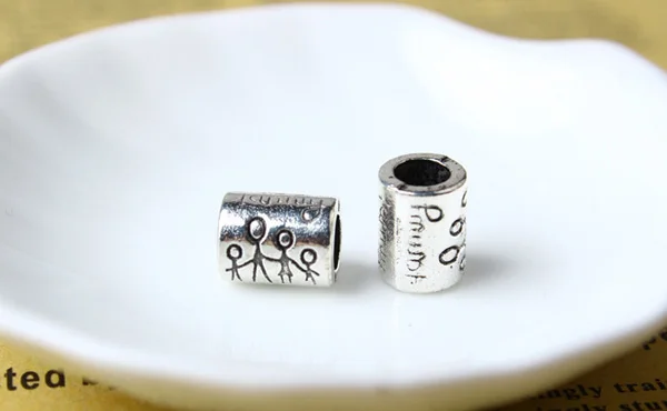 Панк Серебряный цвет Мир держа руки семья Baeds амулеты подходят брендовые