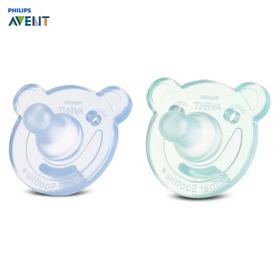 Blue Green Philips Avent 2 шт.(выше 3 м) Силиконовая пустышка для сосков, пустышка для малышей, Ортодонтические соски для прорезывания зубов, Детские Мультяшные соски, уход - Color: Blue Green