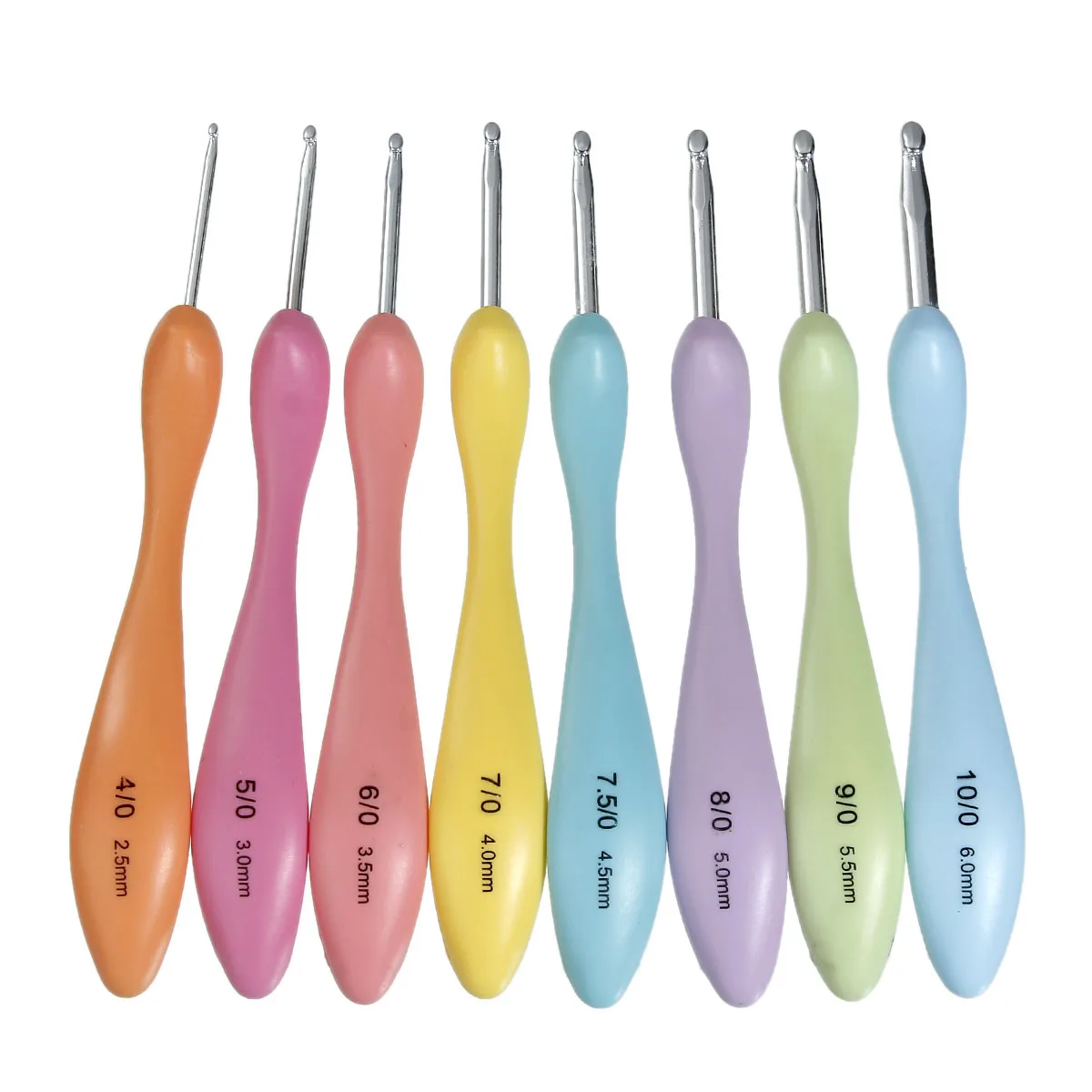 Вязальные крючки из пластика и алюминия в случайном порядке 17 см (6 6/8 дюйма) 1