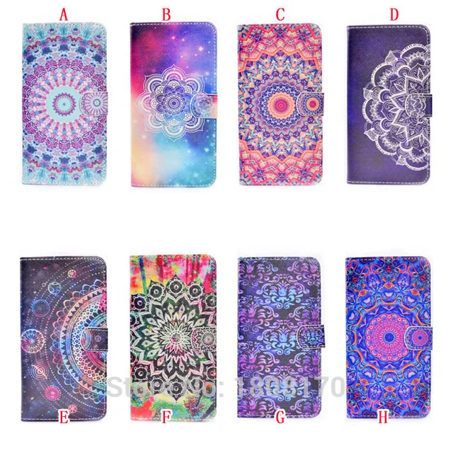 Серьги портмоне Henna Mandala с цветком кожаный чехол для Iphone 7 Plus 6 S роскошный в виде