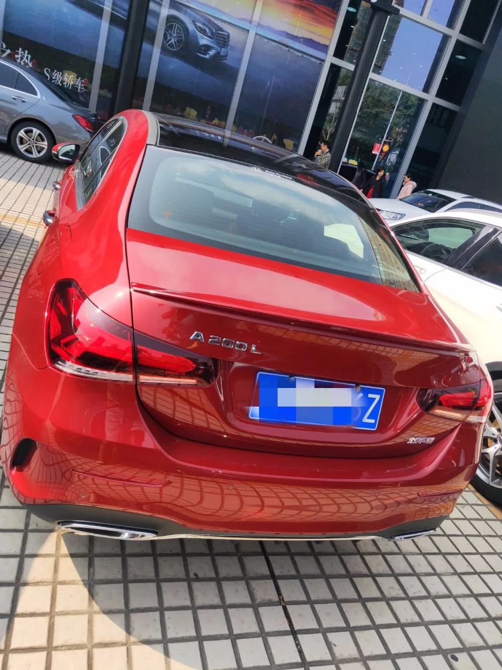 Спойлер для Benz Clase A class sedan W177 чехол из искусственного АБС материала заднего
