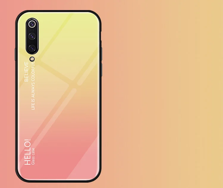 Глянцевый чехол из закаленного стекла для Xiao mi 9 mi x 2S Re mi Note 7 Note 5 Pro Note 6 mi 8 Lite POCOPHONE F1 Aurora градиентный чехол