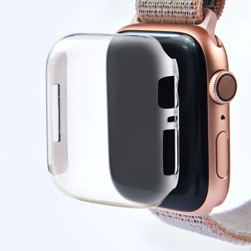 1 шт ТПУ прозрачный водонепроницаемый ударопрочный чехол для Apple watch серии 4 40 мм 44