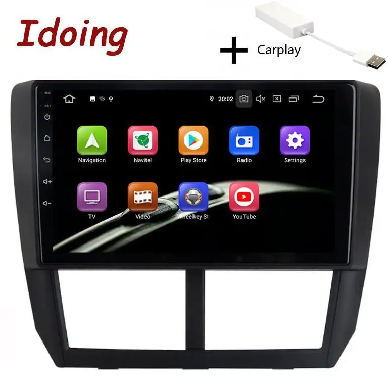 Carplay Idoing " Автомобильный Android9.0 Радио мультимедийный плеер для Subaru Forester 2008-2012 PX5 4G+ 64G 8 Core gps навигация 2.5D ips TDA 7850 - Цвет: Carplay
