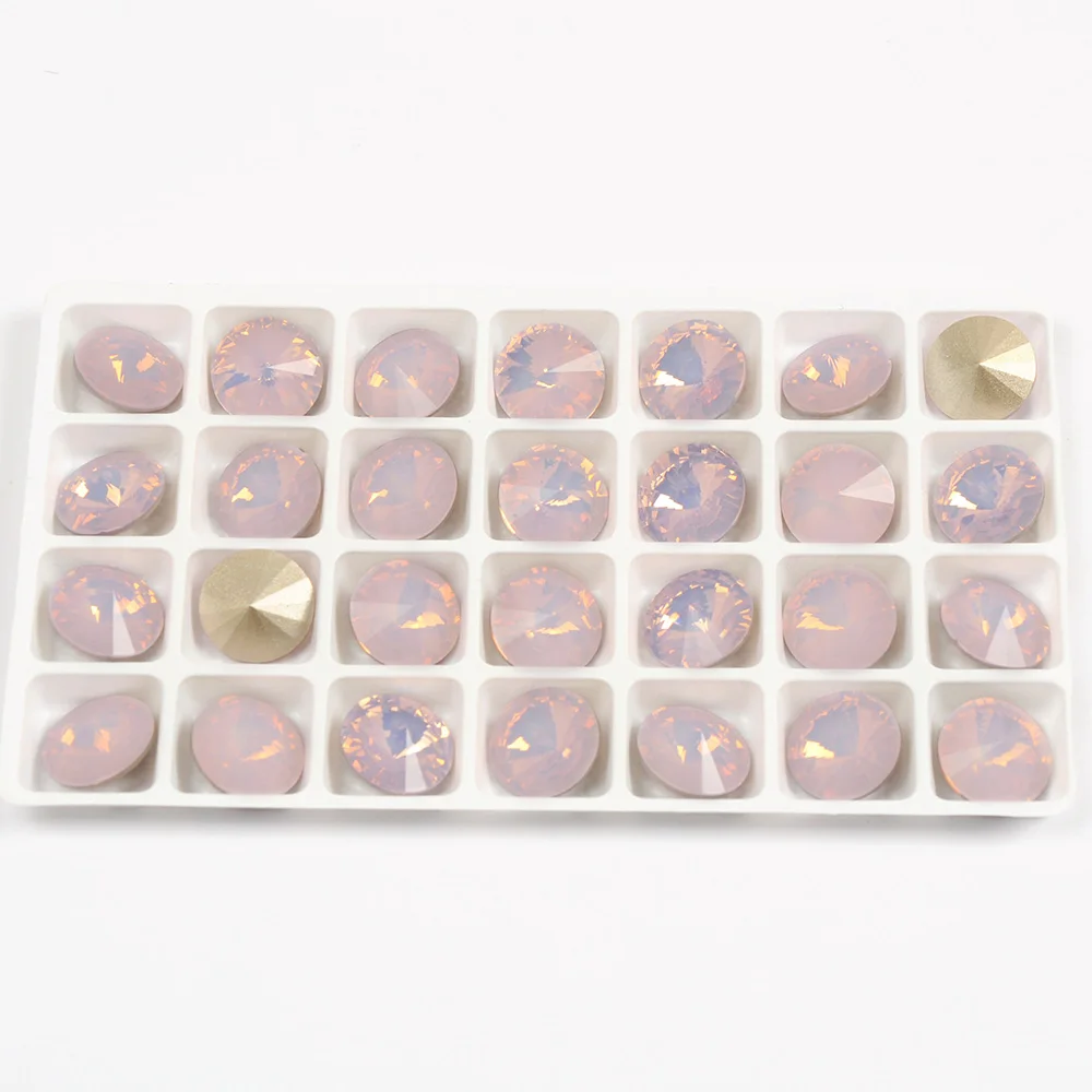 YANRUO 1122 All Sizes Rose Water Opal Rivoli Pointback Sew On Crystal Rhinestones Strass Stones For Clothes Decoration | Дом и сад