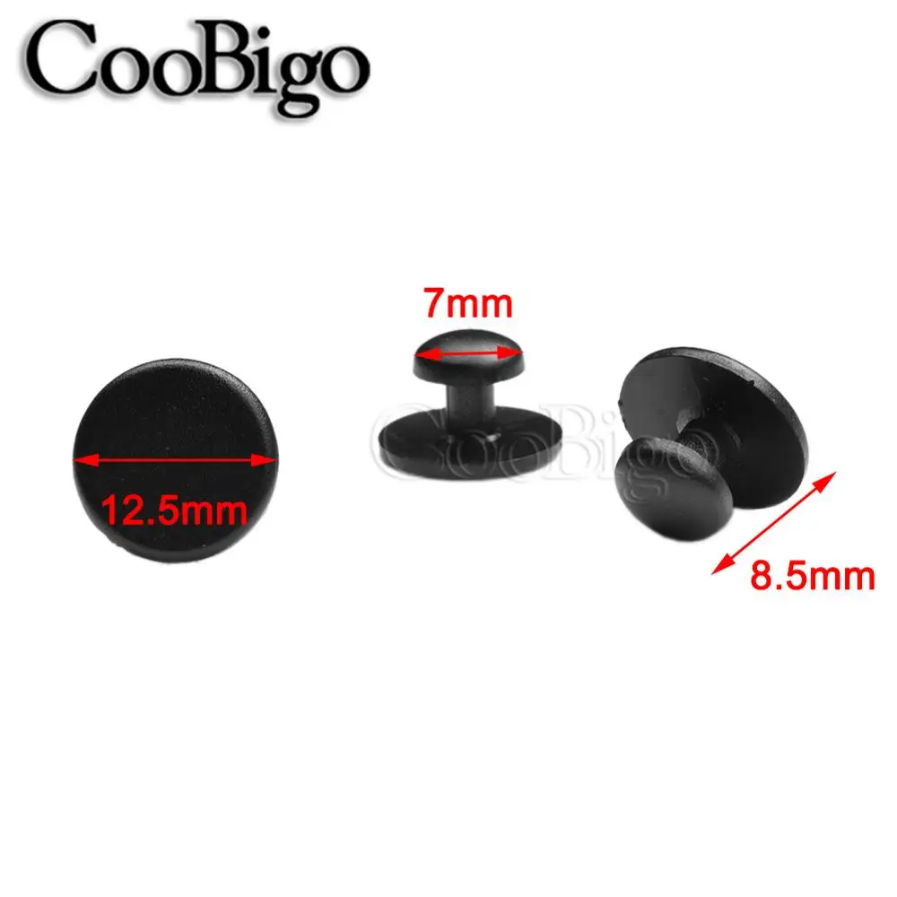 Dia. 7mm Black 10 шт., 7 мм, 11 мм, 12 мм, черные и белые пластиковые пуговицы, форма для ресторана, куртка шеф-повара, форма для костюма, пуговицы, детали одежды, аксессуары - Цвет: Dia. 7mm Black