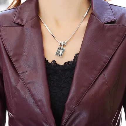 Msaiss кожаная куртка 2017 женская обувь длинные плюс Размеры кожа Костюмы Женский