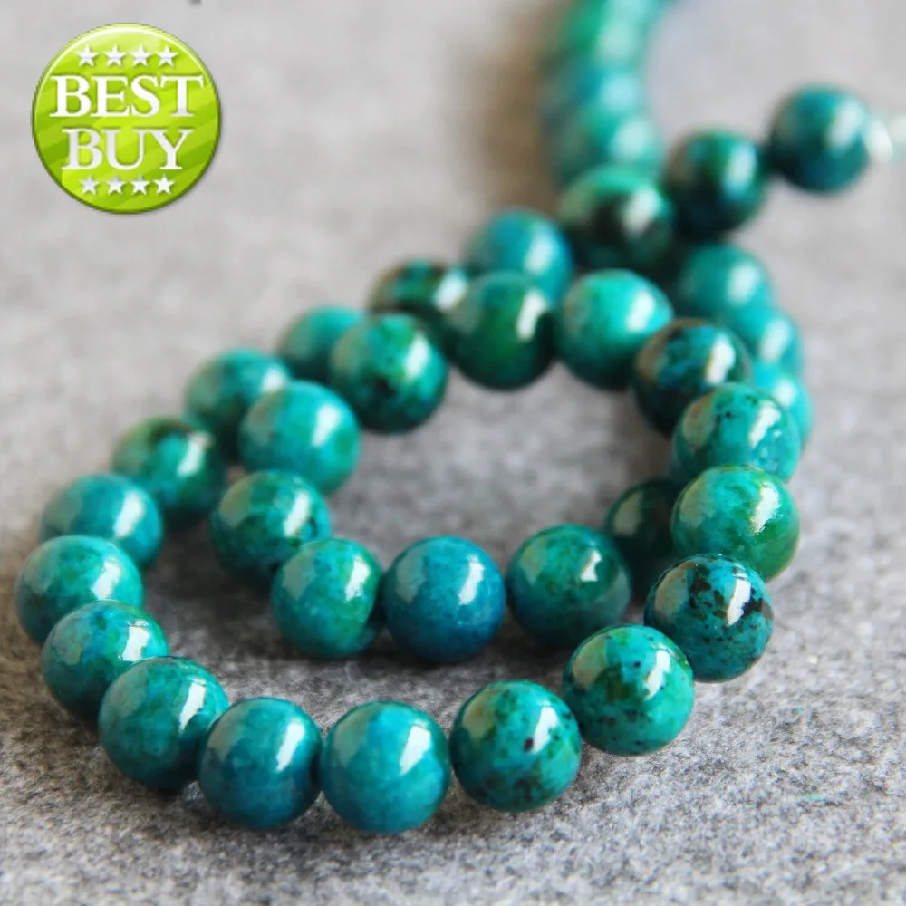 Для ожерелья и браслета 10 мм натуральный многоцветный Азурит бусины из