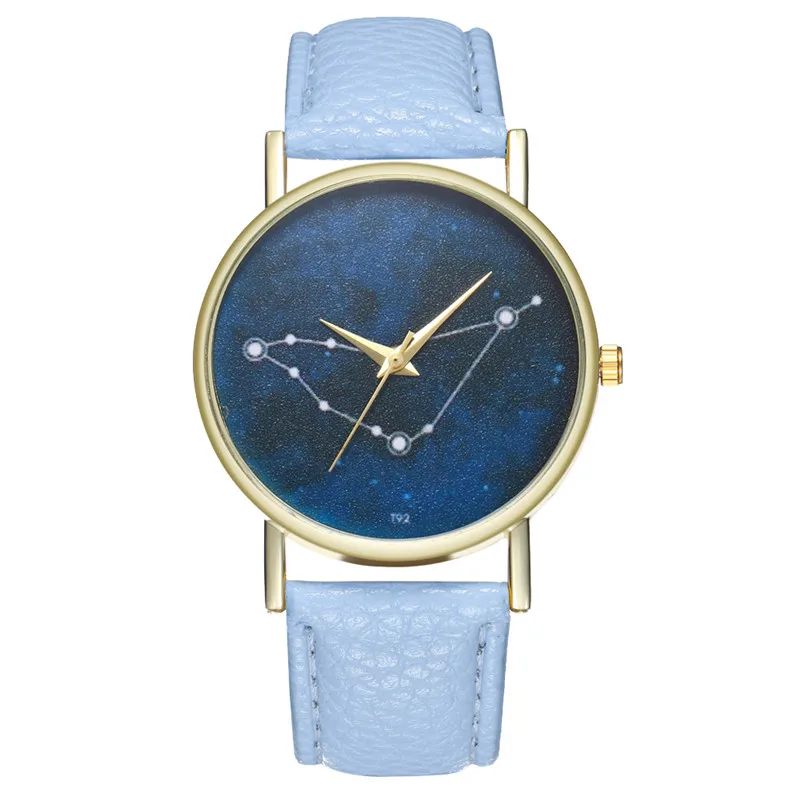 FUNIQUE Zodiac женские часы модные кварцевые с принтом созвездия Reloj Mujer браслет
