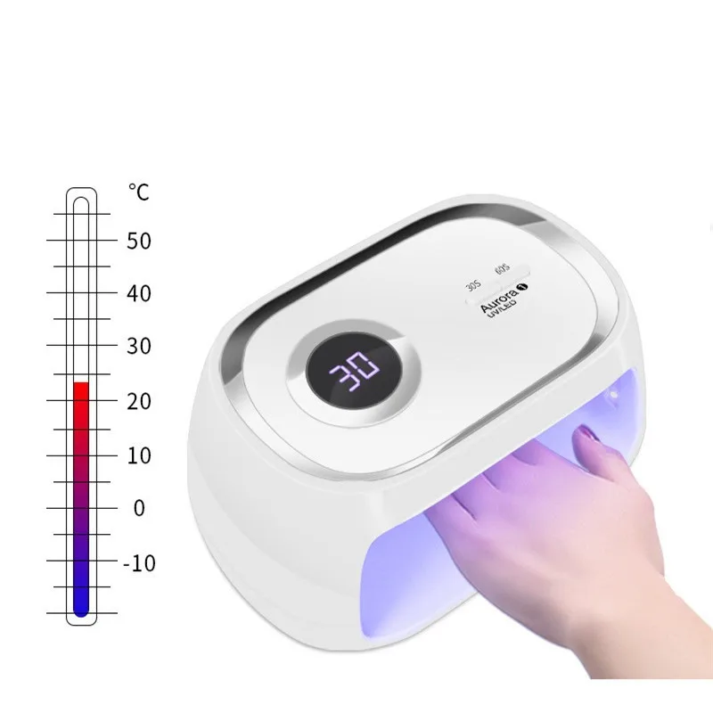 Умная 48 Вт УФ светодиодная лампа для ногтей Сушилка трапециевидная форма Ice UV