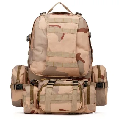 DS 55L Molle военный тактический рюкзак для рыбалки, походов, охоты, альпинизма, камуфляж, альпинизма, сумки 600D - Цвет: DS
