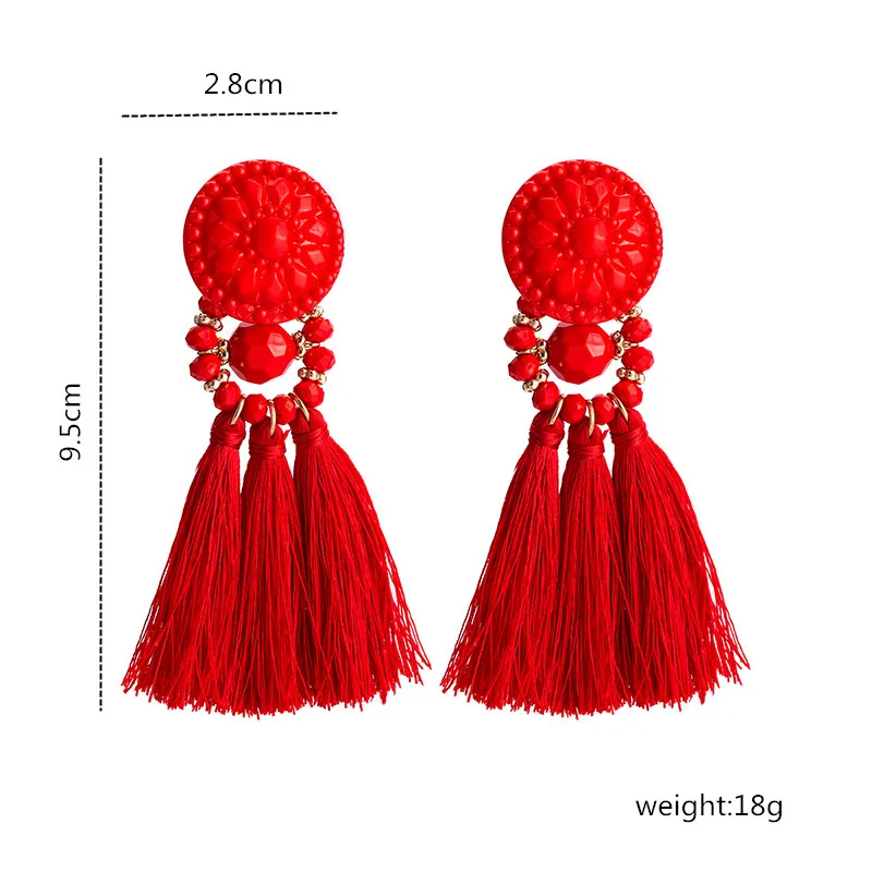 Плетеные серьги из смолы с кисточками для женщин акриловые висячие boucles d'oreilles