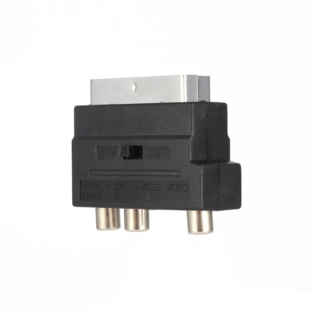 RGB Scart to 3 RCA S Video адаптер Композитный SVHS AV TV Аудио для видео рекордера ТВ