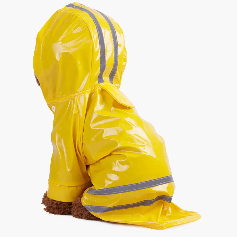 Плащ для собак прогулок на открытом воздухе водонепроницаемый PU съемный