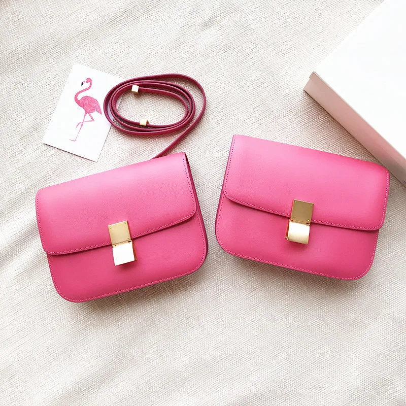 Bags for Women Tofu Wrapped Hand Rubbing Cow Skin Box Retro Small Square Bag Single Shoulder Oblique Bag Girl