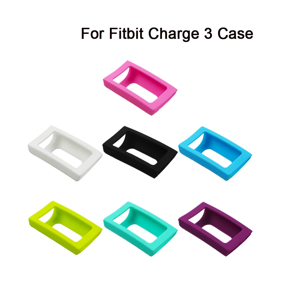 Спортивный силиконовый чехол для часов Fitbit Charge 3 цветной защитный Сменные