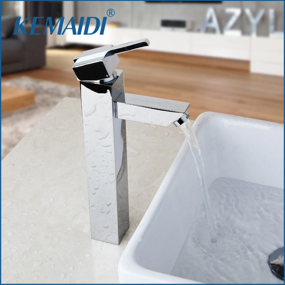 KEMAIDI смеситель для ванной комнаты хромированный латунный столешница горячий и