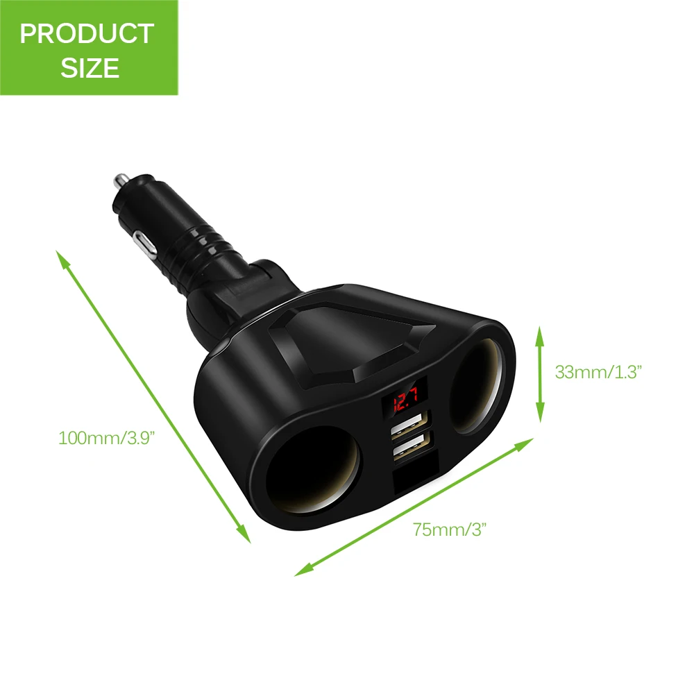 Автомобильное зарядное устройство Onever с двумя USB портами|Адаптер питания| |