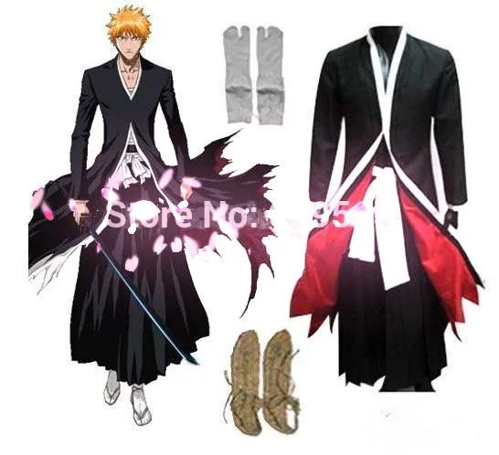 

Free Shipping ! Anime Bleach Cosplay Bleach Kurosaki ichigo Cosplay Costume