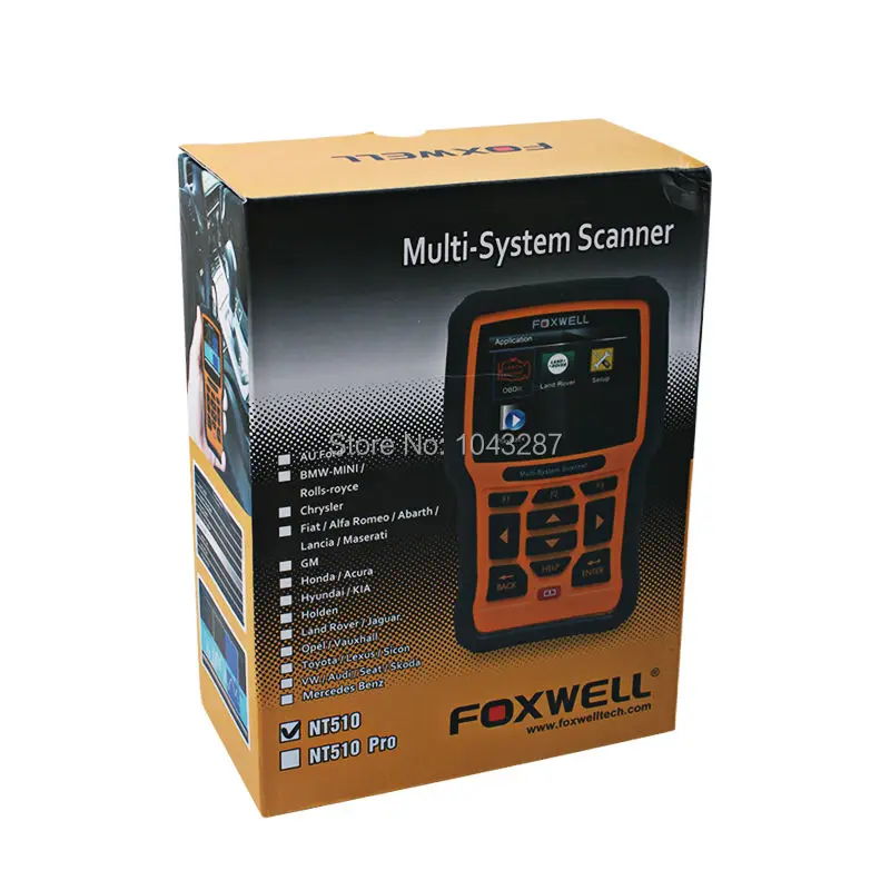 Foxwell NT510 Пригодный Для Jaguar/LandRover Полные Системы ABS SRS EPB Службы Масла Полный