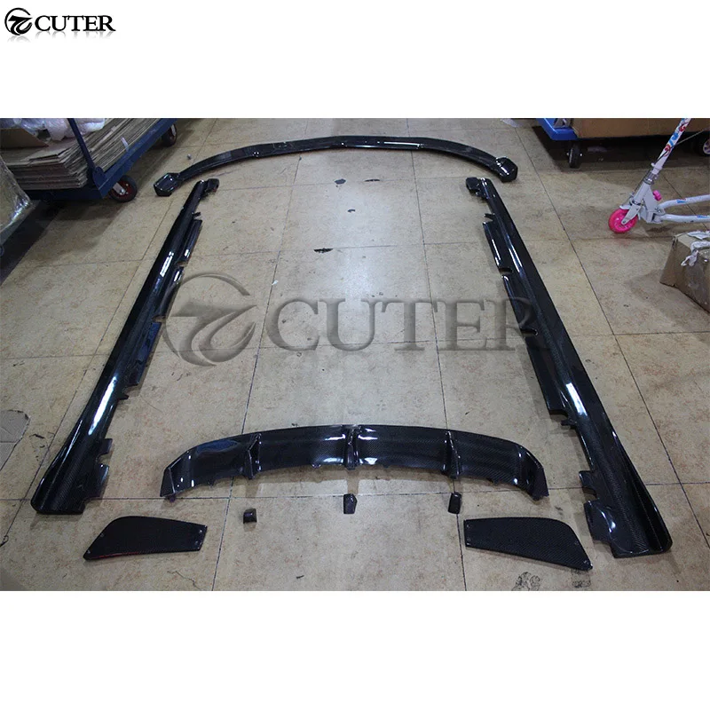 W117 CLA220 CLA260 сплиттер для передних и задних губ из углеродного волокна боковые юбки