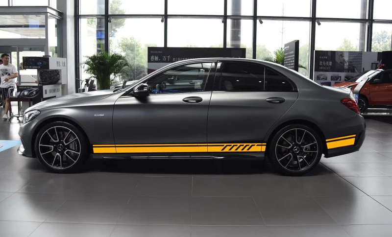 2 шт./лот Автомобильная наклейка на боковую дверь для Mercedes benz AMG W207 W205 W211 W210 CLK c180 e200