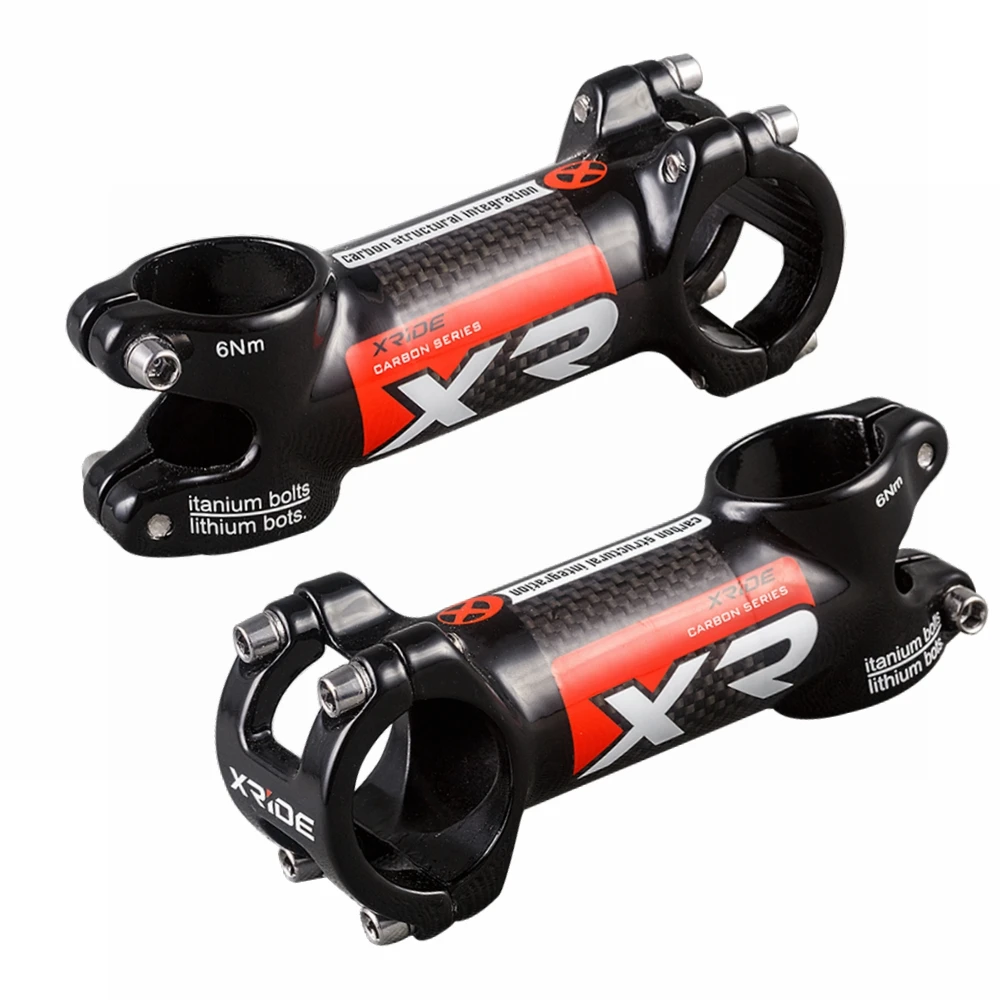 

XRIDE XR велосипедный шток для дорожного велосипеда 3k Карбон + фотодетали 60/70/80/90/100/110/120 мм велосипедный хомут 31,8 мм