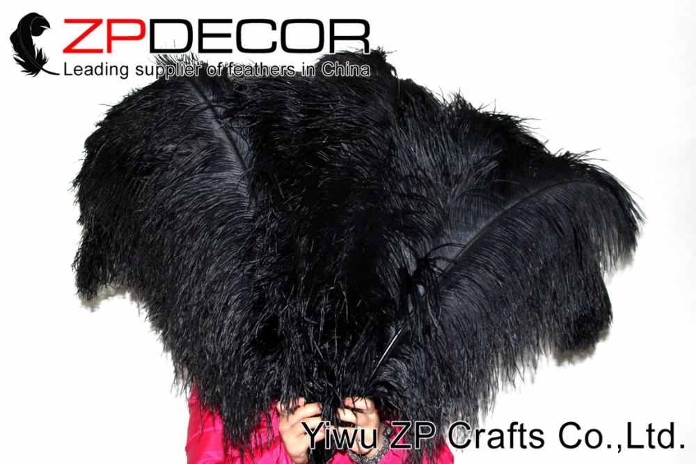ZPDECOR 100 шт./лот 65 70 см (26 28 дюймов) Премиум качество оптом длинные красивые черные
