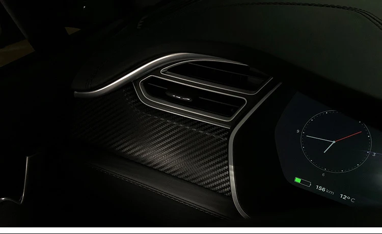 Приборная панель автомобиля декоративный стикер Защитная пленка для Tesla модель X модель S Автомобиль Стайлинг Аксессуары для интерьера