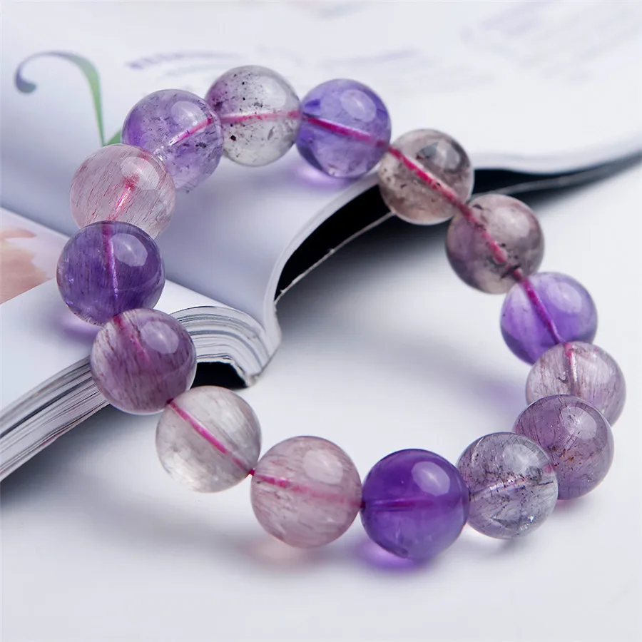 Браслет из горного кварца для женщин и мужчин браслет хрусталя с круглыми