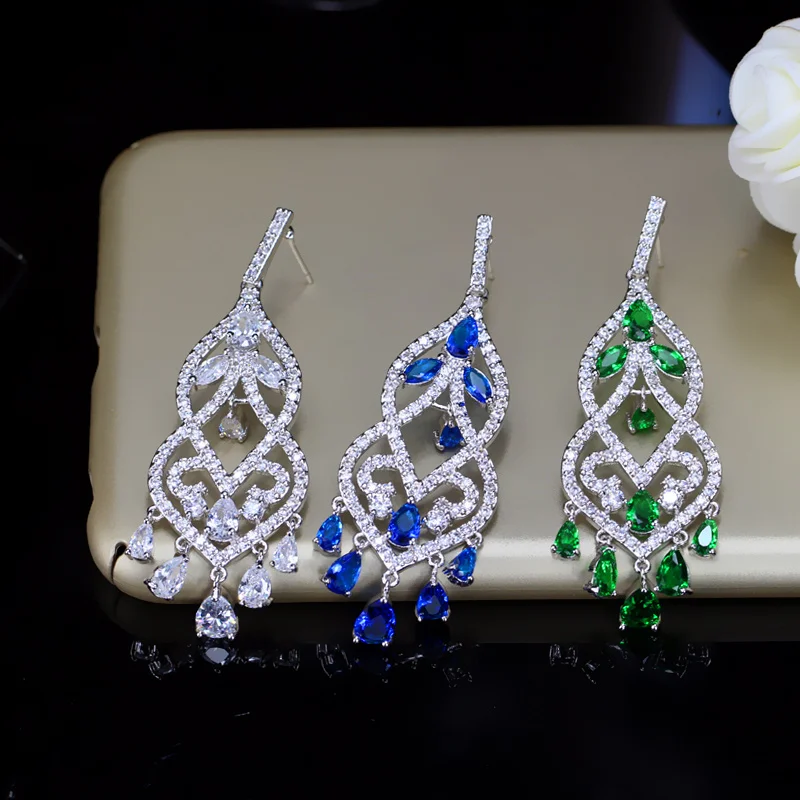 BlingZircons известный дизайнер для женщин ювелирные изделия благородный зеленый