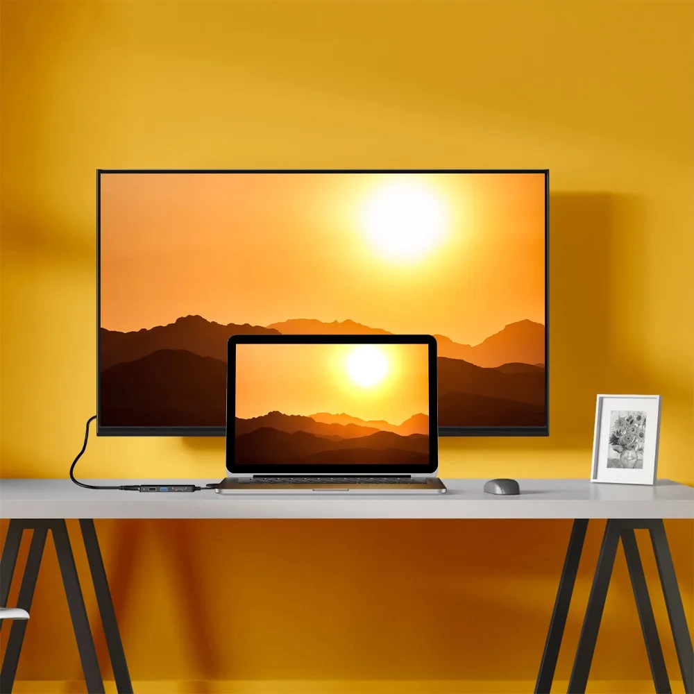 ICZI 4K USB C к HDMI USB 3,0 2,0 SD TF Порты адаптер Тип C к HDMI конвертер концентратор для ноутбука Macbook Pro samsung S9 S10