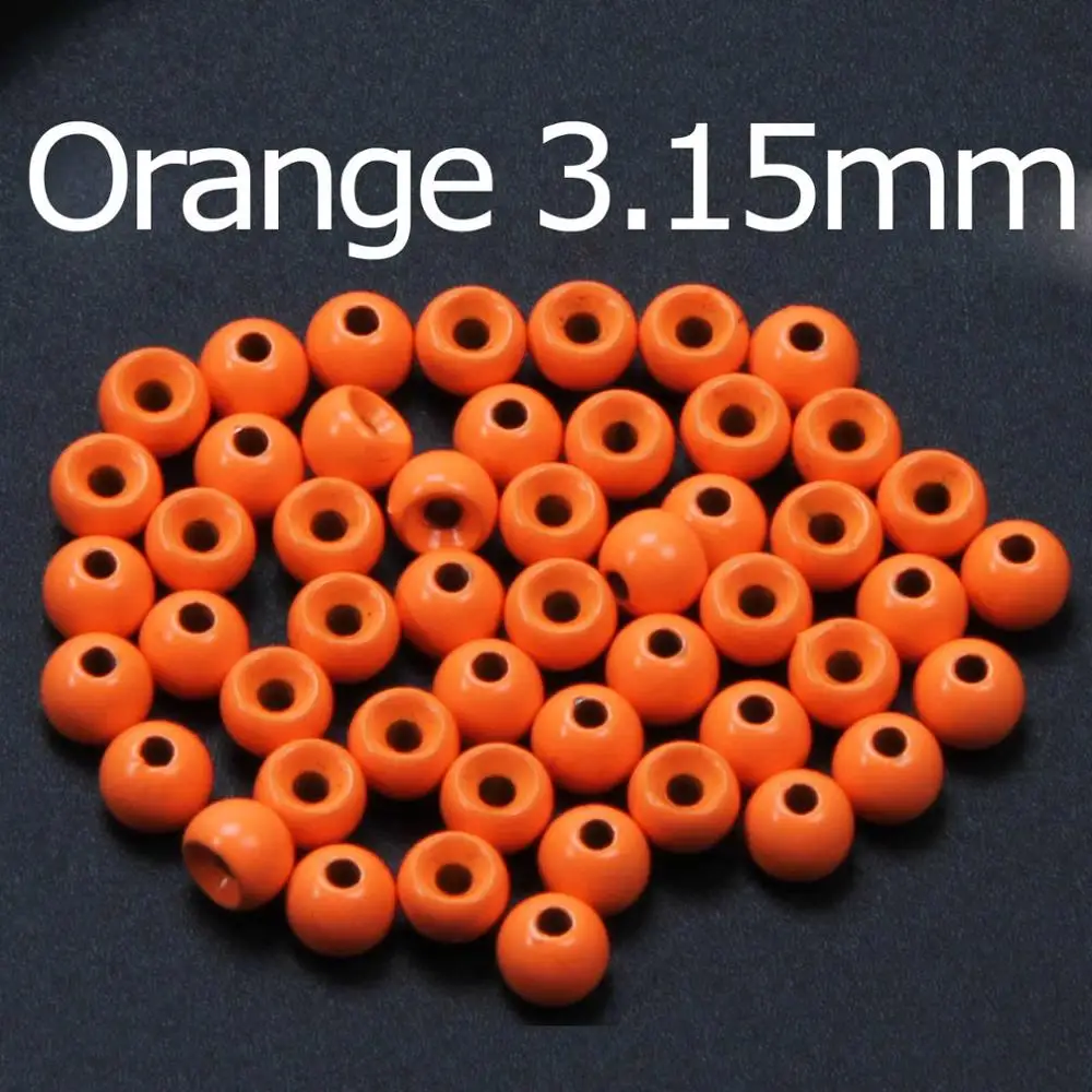 3.15O Angler Dream 100 шт 2,0-4,65 мм оранжевый/желтый/розовый мухобойка вольфрамовые Бусины круглые Нимфа голова мяч мухобойка материал - Цвет: 3.15O