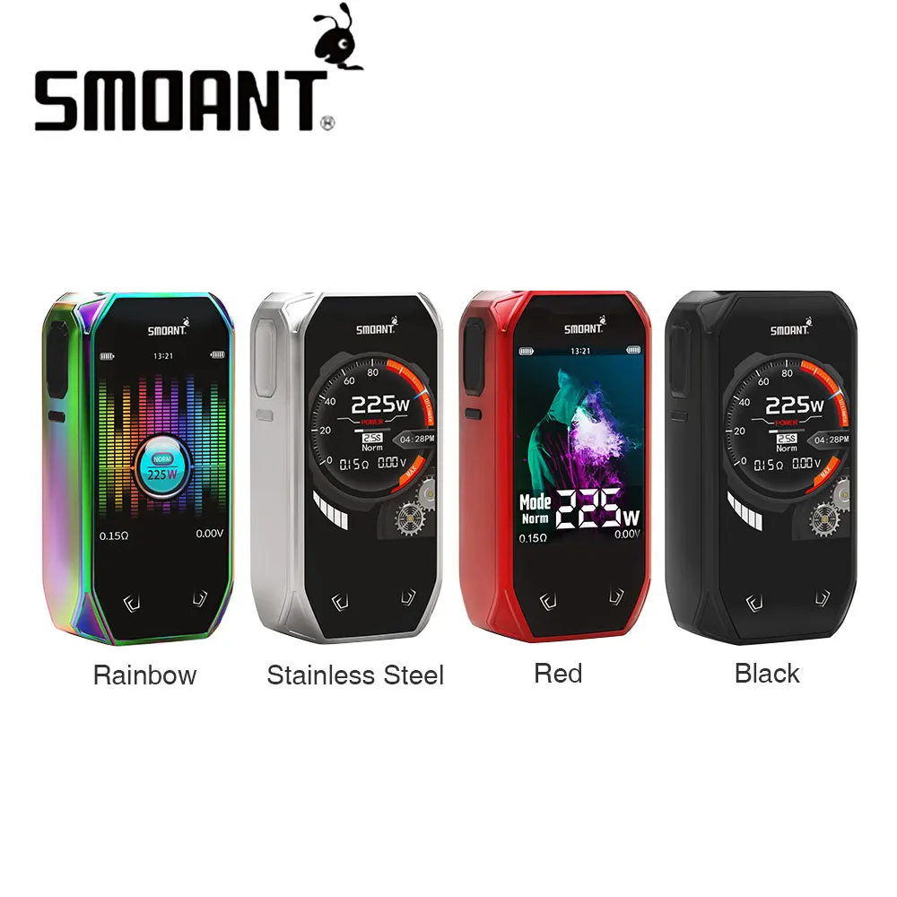 Оригинальный новейший бокс-мод Smoant Naboo 225 Вт TC с цветным экраном 2 4 батарейный блок