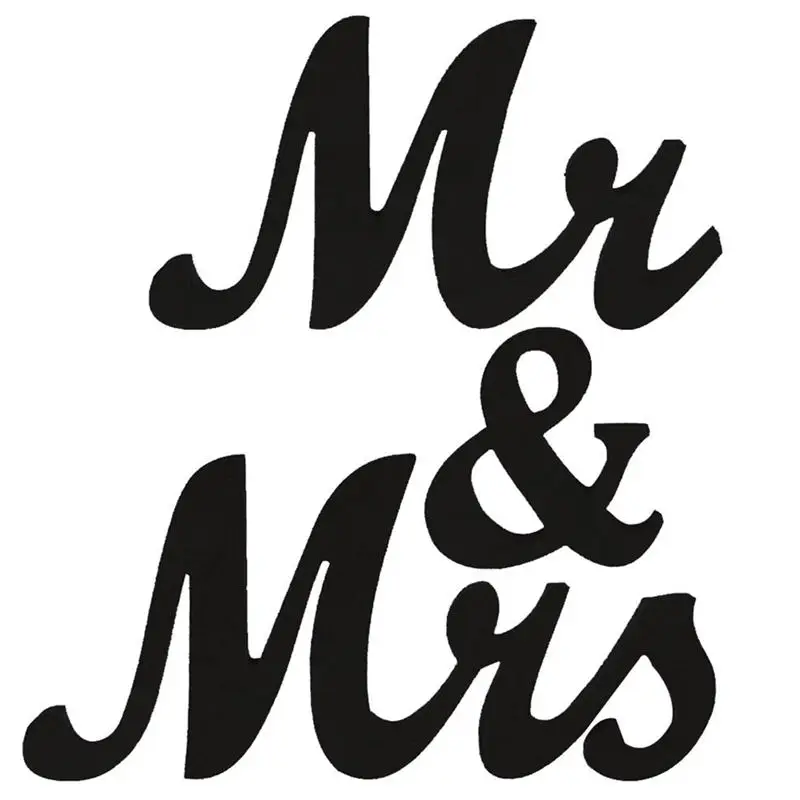 Black Деревянный знак Mr and Mrs свадебное украшение для милый декор стола Mr Mrs набор Mr& Mrs буквы украшения для свадьбы - Цвет: Black
