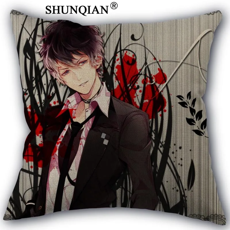 Pillow Cover Изготовленная на заказ накидка для подушки, Diabolik Lovers хлопковые льняные наволочки для подушек, для дома Текстиль площадь размером 45*45 см Спальня домашняя декоративная наволочка - Цвет: Pillow Cover