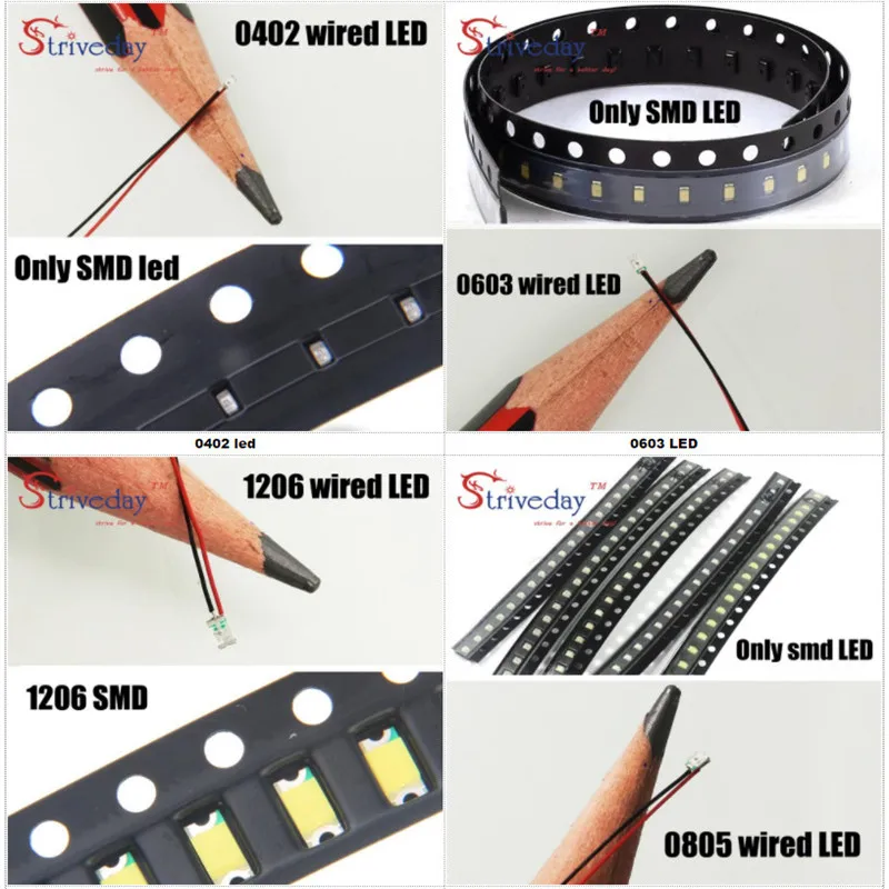 10/50/100 шт. 1206 SMD предплатные микро лиц проводной светодиодный ведет резистор 8-12V 20 см DIY 9 Цвета можно выбрать