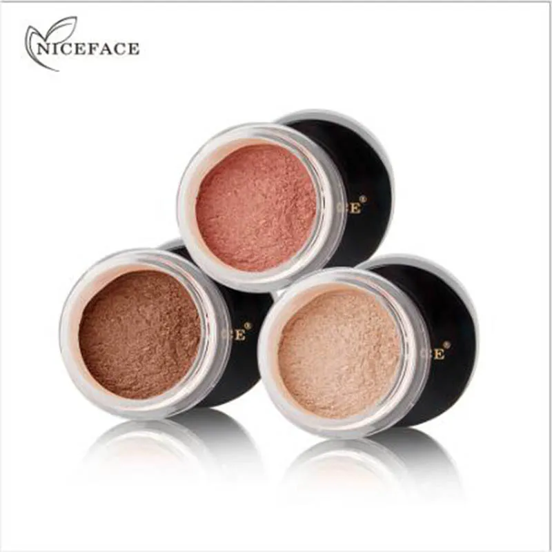 NICEFACE Хайлайтер для лица и бронзер пудра сияющая мерцающая осветляющая макияжа