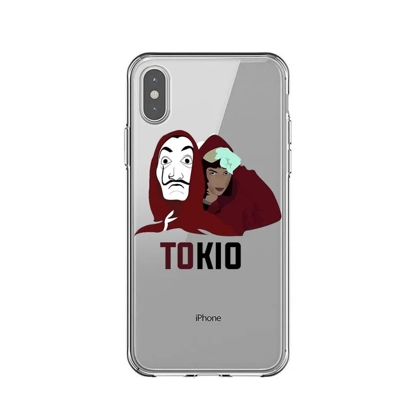La casa de papel Tokio испанский ТВ Прозрачная мягкая силиконовая ТПУ задняя крышка чехол