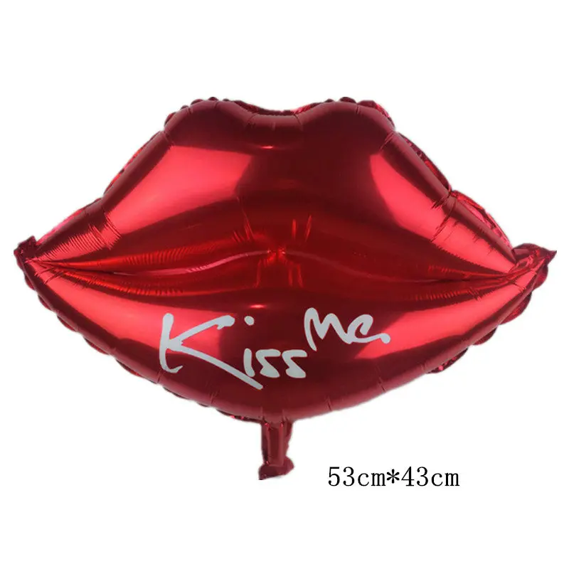 red TSZWJ Новые Стикеры-губы me love алюминиевый Свадебный шар сцена свадебная комната выставка декораций воздушный шар высокого качества - Цвет: red