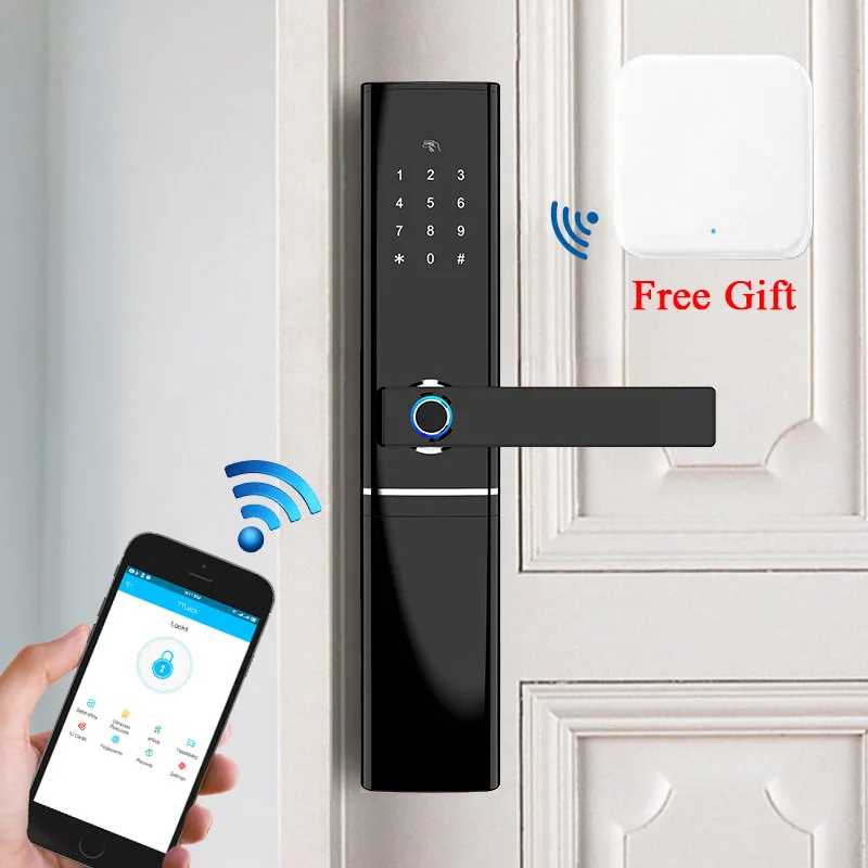 Умный дверной замок с идентификацией через отпечатки пальцев безопасность