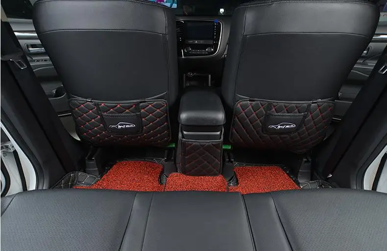 Автомобильные аксессуары подходят для MITSUBISHI outlander 2013- PU сиденья анти-kick Pad 3 шт. набор